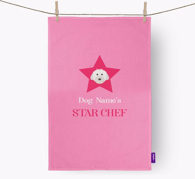 '{dogsName}'s Star Chef' - Personalized {breedFullName} Dish Towel